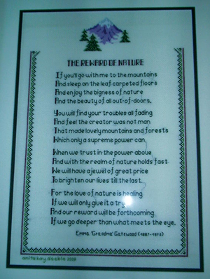 Emma's poem -- The Reward of Nature